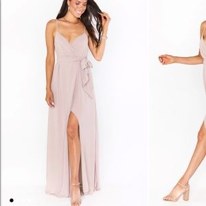 Show Me your MuMu Liz Dress - Soft Beige Chiffon